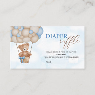 Teddy Bear Diaper Raffle Enclosure Card