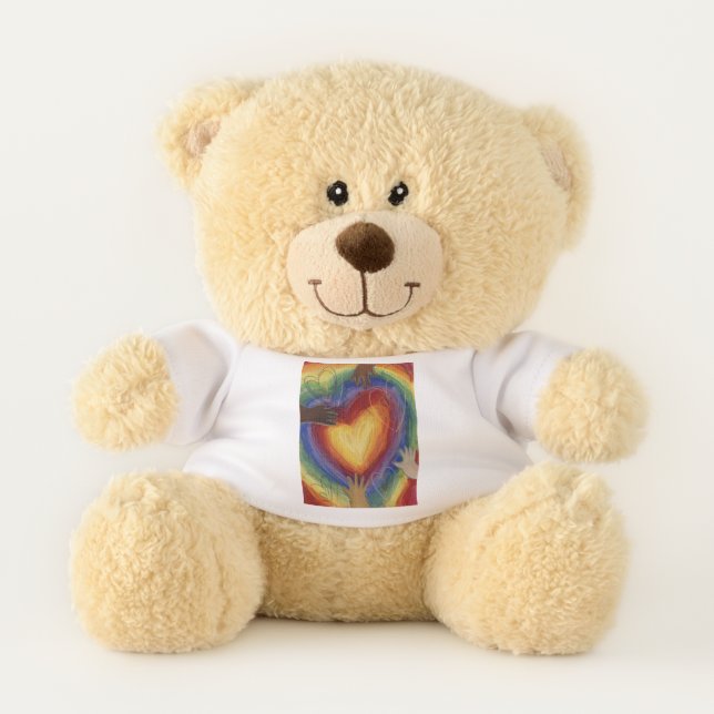 Teddy Bear Diversity Equity Inclusion Hearts Shirt (Front)