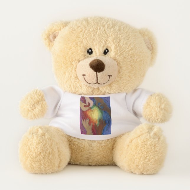 Teddy Bear Diversity Equity Inclusion Hearts Shirt (Front)