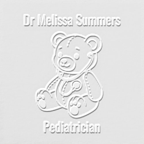 Teddy Bear Doctor Pediatrician Embosser