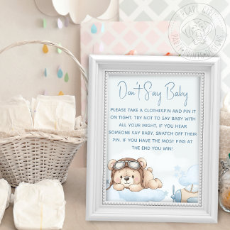 Teddy Bear Don't Say Baby Shower Games