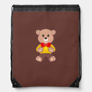 Teddy Bear Drawstring Bag