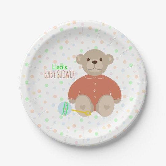 teddy bear paper plate