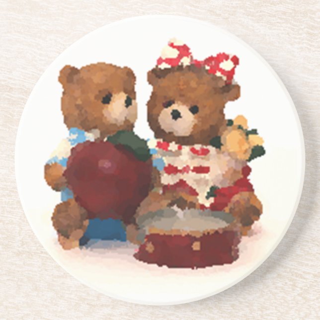Teddy bear drink coaster (Front)