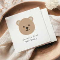 Teddy Bear Face Paper Napkin
