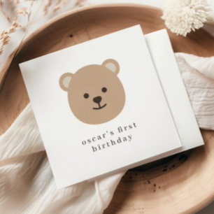 Teddy Bear Face Paper Napkin