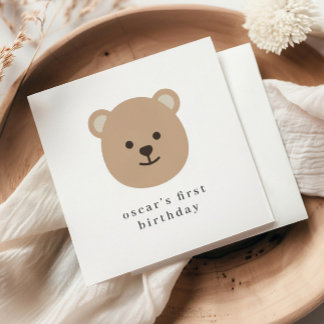 Teddy Bear Face Paper Napkin