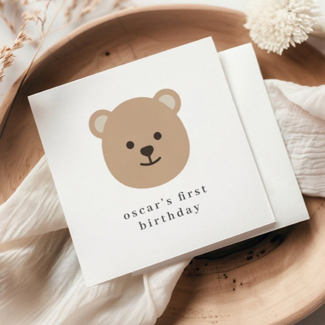 Teddy Bear Face Paper Napkin (Teddy Bear Face Paper Napkin)