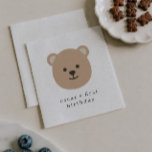 Teddy Bear Face Paper Napkin<br><div class="desc">A sweet teddy napkin,  perfect for your teddy bear's picnic party!</div>