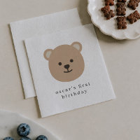 Teddy Bear Face Paper Napkin