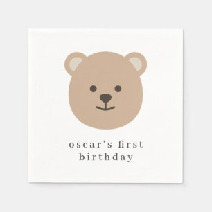 Teddy Bear Face Paper Napkin