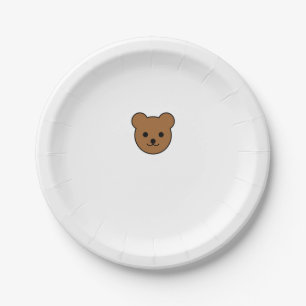 Teddy Bear Face Paper Plates