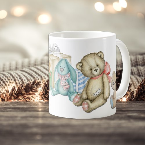 Teddy Bear Family Christmas Morning Coffee Mug