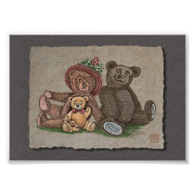 Teddy Bear Family Photo Print (Front)