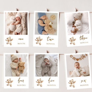 Teddy Bear First Anniversary Photo Banner Card