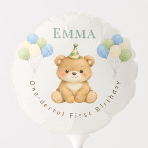 Teddy Bear First Birthday Balloon