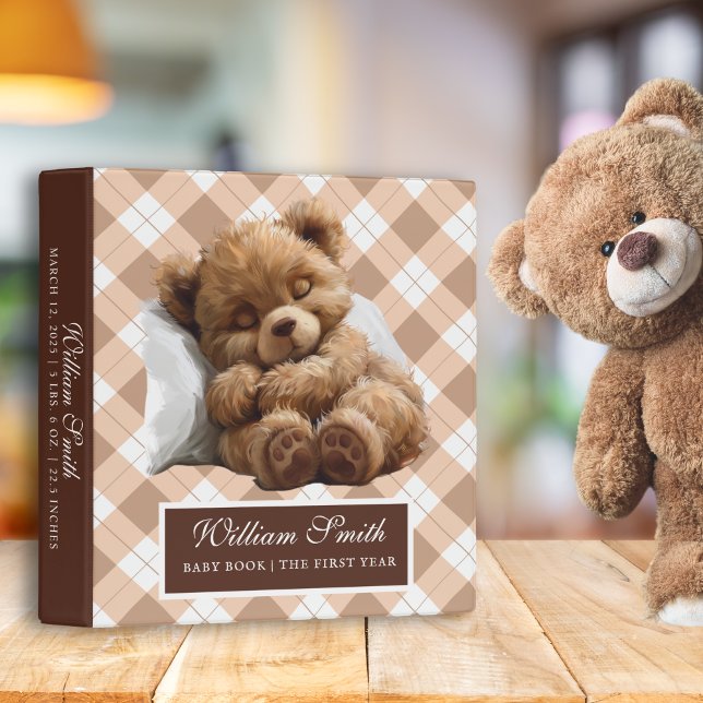 Teddy Bear First Year Baby Photo Album 3 Ring Binder (Creator Uploaded)