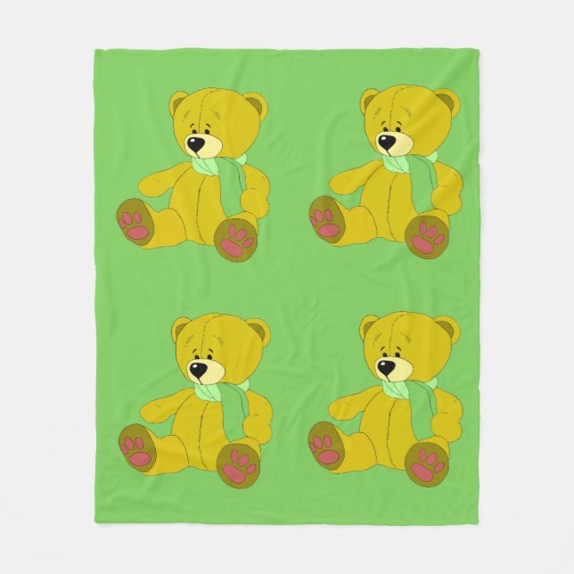 Teddy Bear Fleece Blanket (Front)