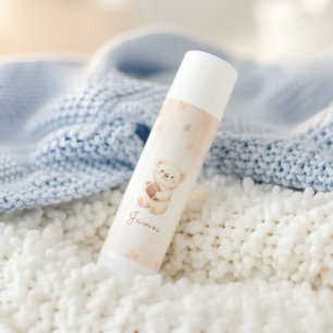 Teddy Bear Football Baby Shower Lip Balm