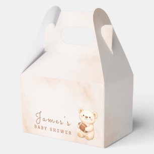 Teddy Bear Football Baby Shower Theme Favor Boxes