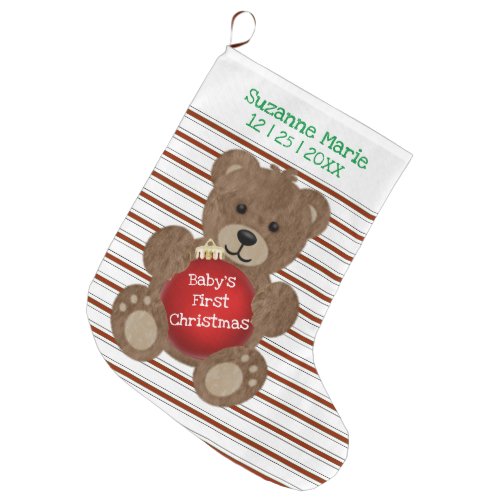 Teddy Bear For Baby Christmas Stocking