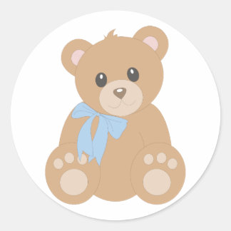 "Teddy Bear" for Boys Classic Round Sticker
