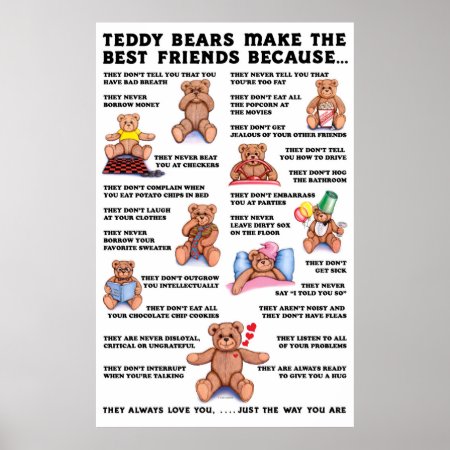 Teddy Bear Friends Poster