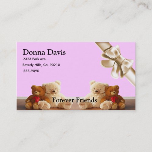 Teddy Bear Friends Set Business Card Templates