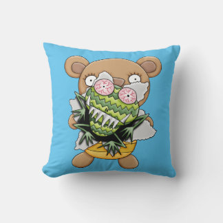 Teddy Bear Frog Monster Throw Pillow
