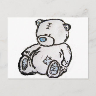 Teddy bear from the attic postcard