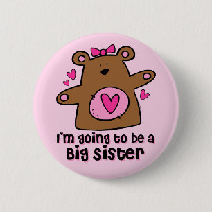 Teddy Bear Future Big Sister Pin