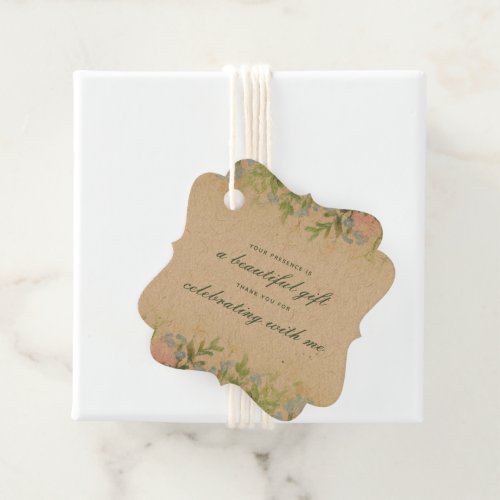 Teddy Bear Garden Baby Shower Favor Tags