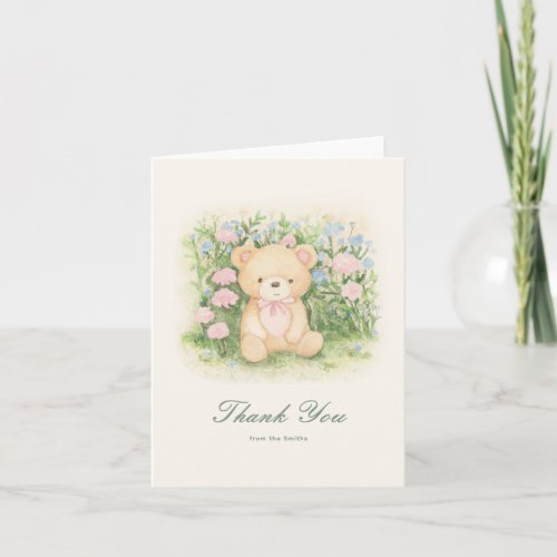 Teddy Bear Garden Classic Thank You Card