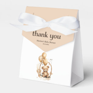 Teddy Bear Gender Neutral Baby Shower Favor Box