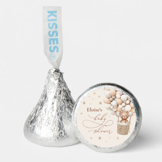 Teddy Bear Gender Neutral Baby Shower Gift Hershey®'s Kisses® (Front)