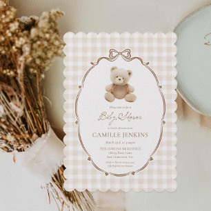 Teddy Bear Gender Neutral Baby Shower Invitation