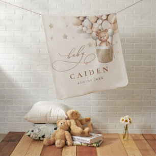 Teddy Bear Gender Neutral Baby Shower Nursery Gift Blanket