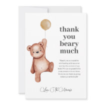 Teddy Bear Gender Neutral Baby Shower Thank You Card