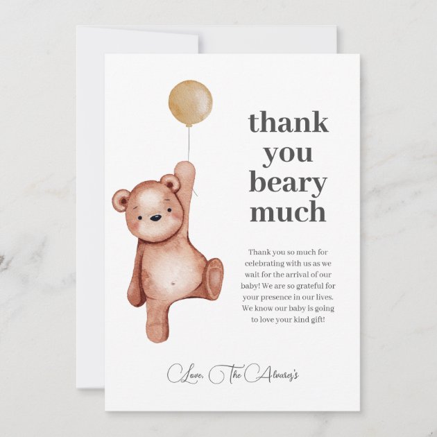 Teddy Bear Thank You Baby Shower Favors Gift Tags | Animal baby shower, Bear  baby shower theme, Baby bear baby shower