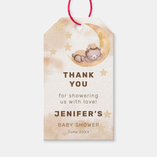 Teddy Bear Gender Neutral Baby Shower Thank You Gift Tags