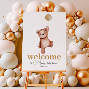 Teddy Bear Gender Neutral Welcome Sign Foam Board