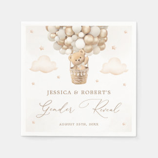 Teddy Bear Gender Reveal Napkins
