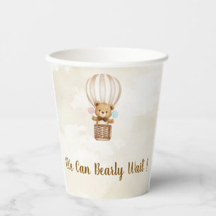 Teddy Bear Gender Reveal Paper Cup