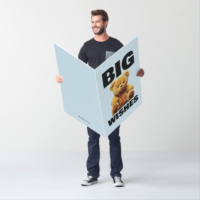 TEDDY BEAR GET WELL BIGGEST BIG GREETING CARDS (In Situ)