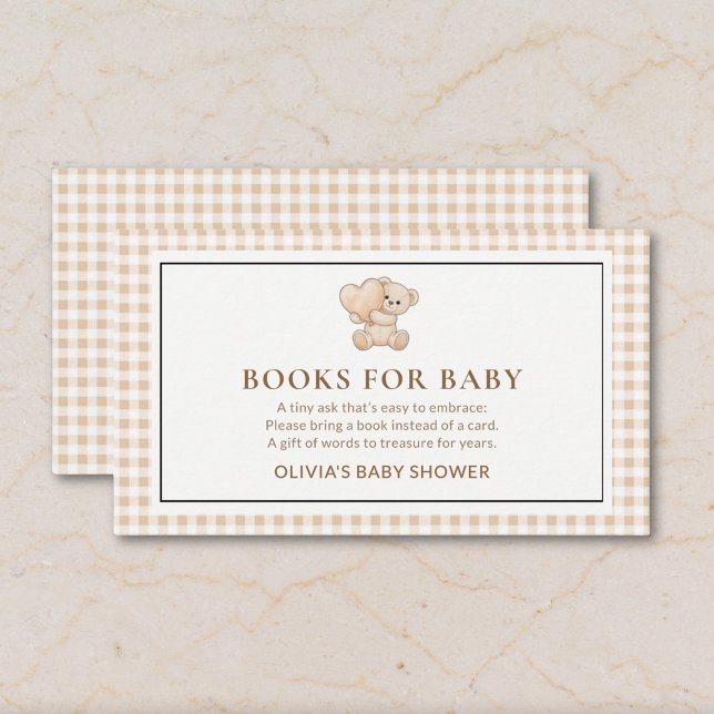 Teddy Bear Gingham Books for Baby Insert (Creator Uploaded)