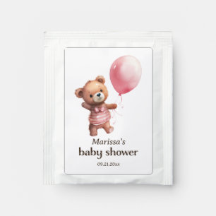 Teddy Bear Girl Baby Shower Drink Mix