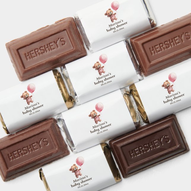Teddy Bear Girl Baby Shower Hershey's Miniatures (Assorted)