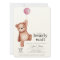 Teddy Bear Girl Baby Shower Invitation