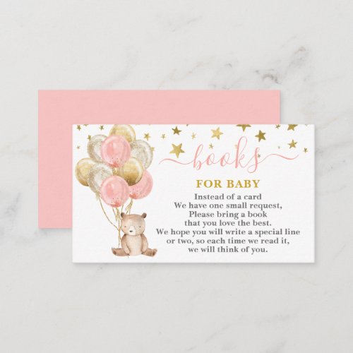 Teddy Bear Girl Bring a Book Card