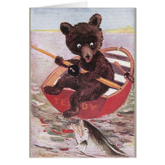 Teddy Bear Goes Fishing Cards (Front)
